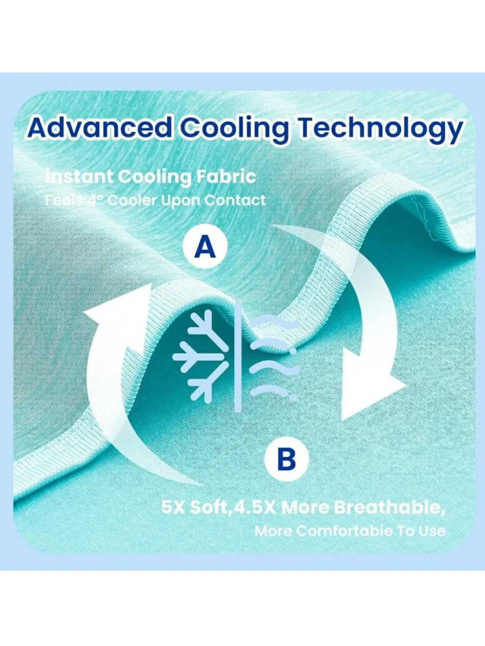 Topcee Light Blue Cooling Blanket – Breathable Comfort King size